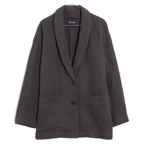 Madewell Lightspun Dorset Blazer in Coal Size Small - Picture 1 of 6